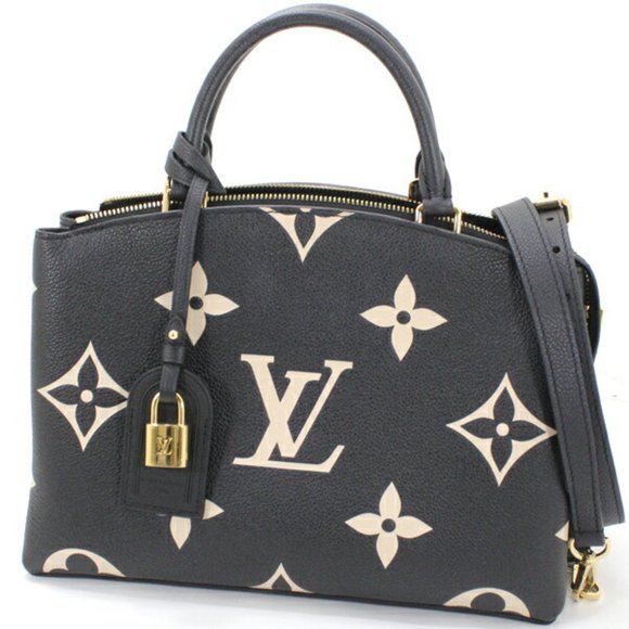 Louis Vuitton Petit Palais PM Monogram Empreinte Black and Beige Leather Tote... - Picture 1 of 15